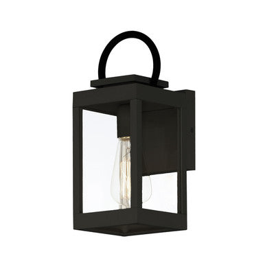 Maxim Nassau VX 1-Light Outdoor Wall Lantern in Black 40312CLBK