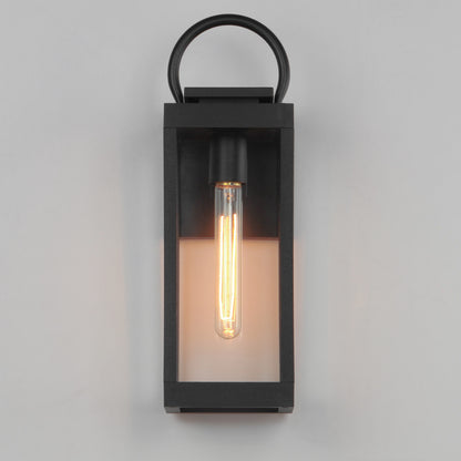 Maxim Nassau VX 1-Light Medium Outdoor Wall Lantern in Black 40314CLBK