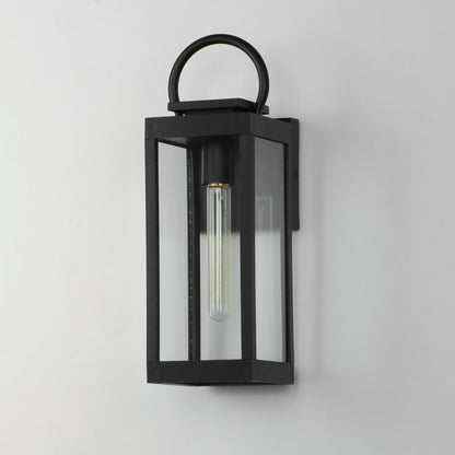 Maxim Nassau VX 1-Light Medium Outdoor Wall Lantern in Black 40314CLBK