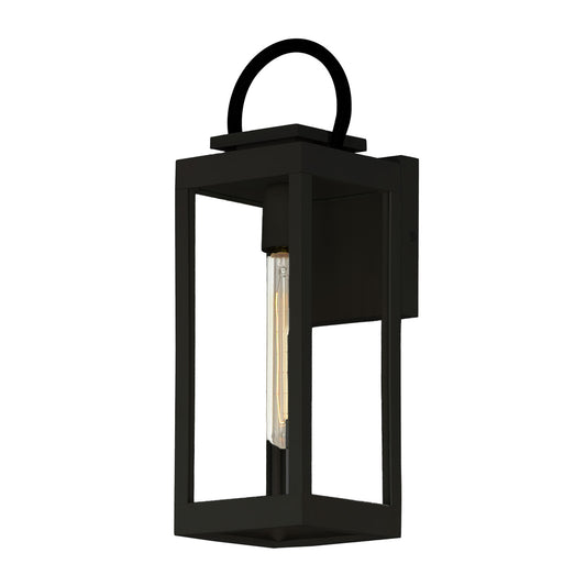 Maxim Nassau VX 1-Light Medium Outdoor Wall Lantern in Black 40314CLBK