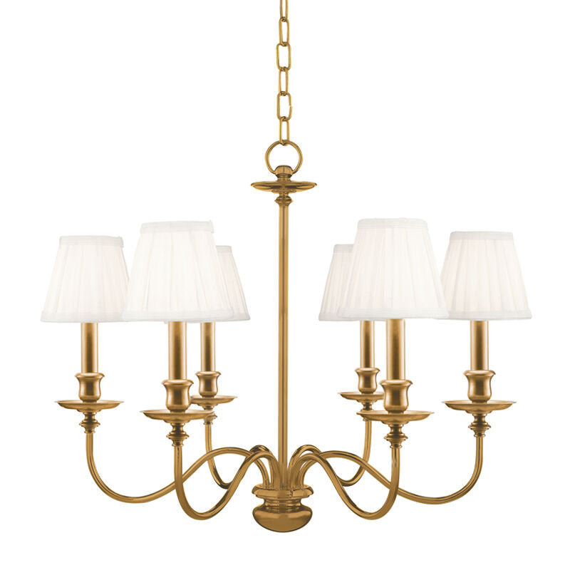 Hudson Valley Lighting Menlo Park Chandelier in Aged Brass 4036-AGB