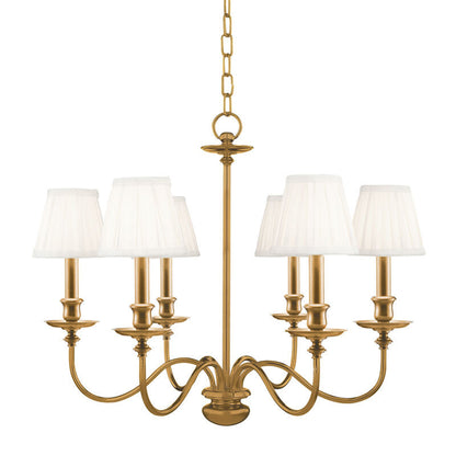 Hudson Valley Lighting Menlo Park Chandelier in Aged Brass 4036-AGB