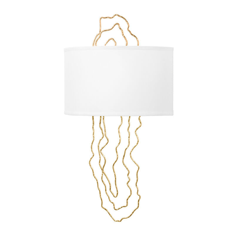 Corbett Lighting 5th Avenue Wall Sconce in Vintage Gold Leaf 404-02-VGL