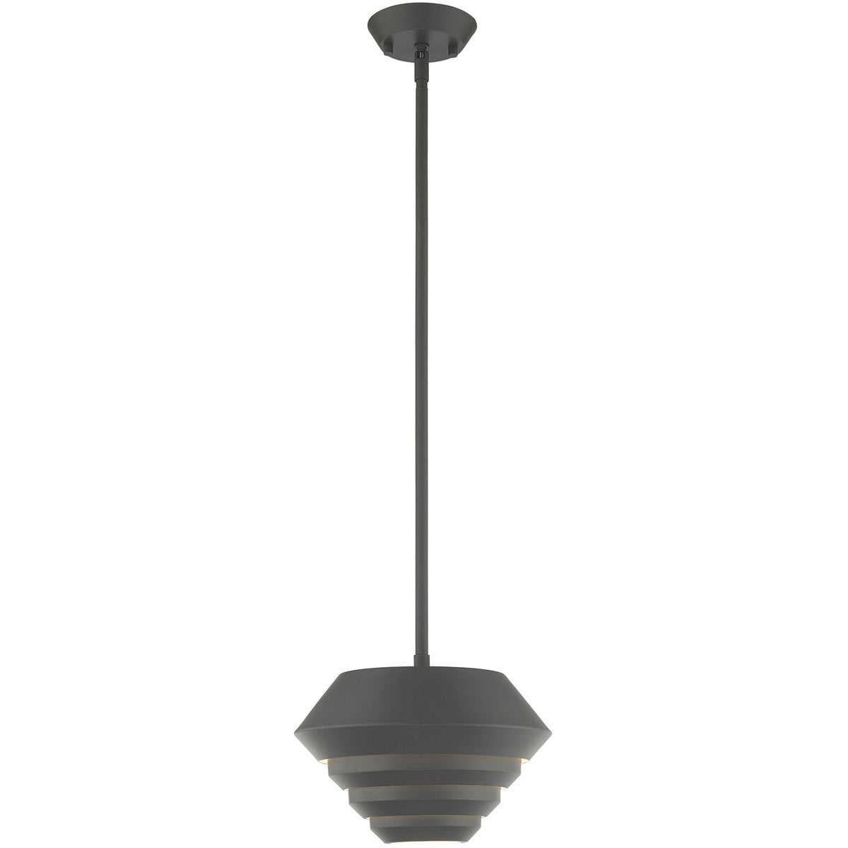 Livex Lighting Amsterdam Collection 1 Lt Scandinavian Gray Mini Pendant in Scandinavian Gray 40401-76