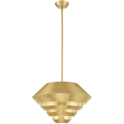 Livex Lighting Amsterdam Collection 1 Lt Satin Brass Mini Pendant in Satin Brass 40402-12