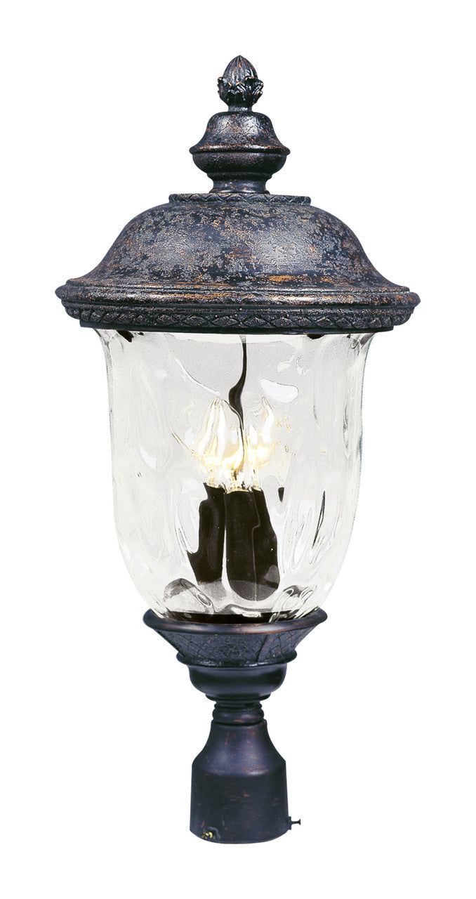 Maxim Carriage House VX 3-Light Outdoor Pole/Post Lan in Oriental Bronze 40420WGOB