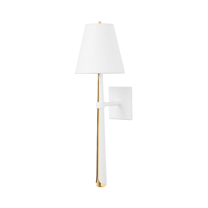 Corbett Lighting Esmeralda Wall Sconce in Vintage Gold Leaf/Gesso White 405-01-VGL/GSW