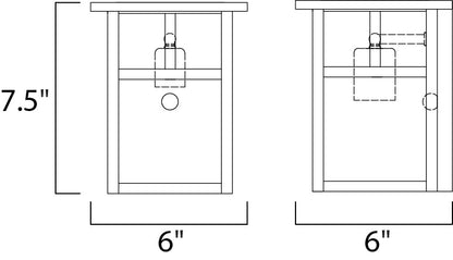 Maxim Coldwater 1-Light Outdoor Wall Lantern in Burnished 4050HOBU