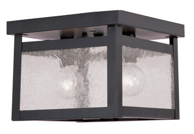 Livex Lighting Milford Collection 2 Light Bronze Ceiling Mount in Bronze 4051-07