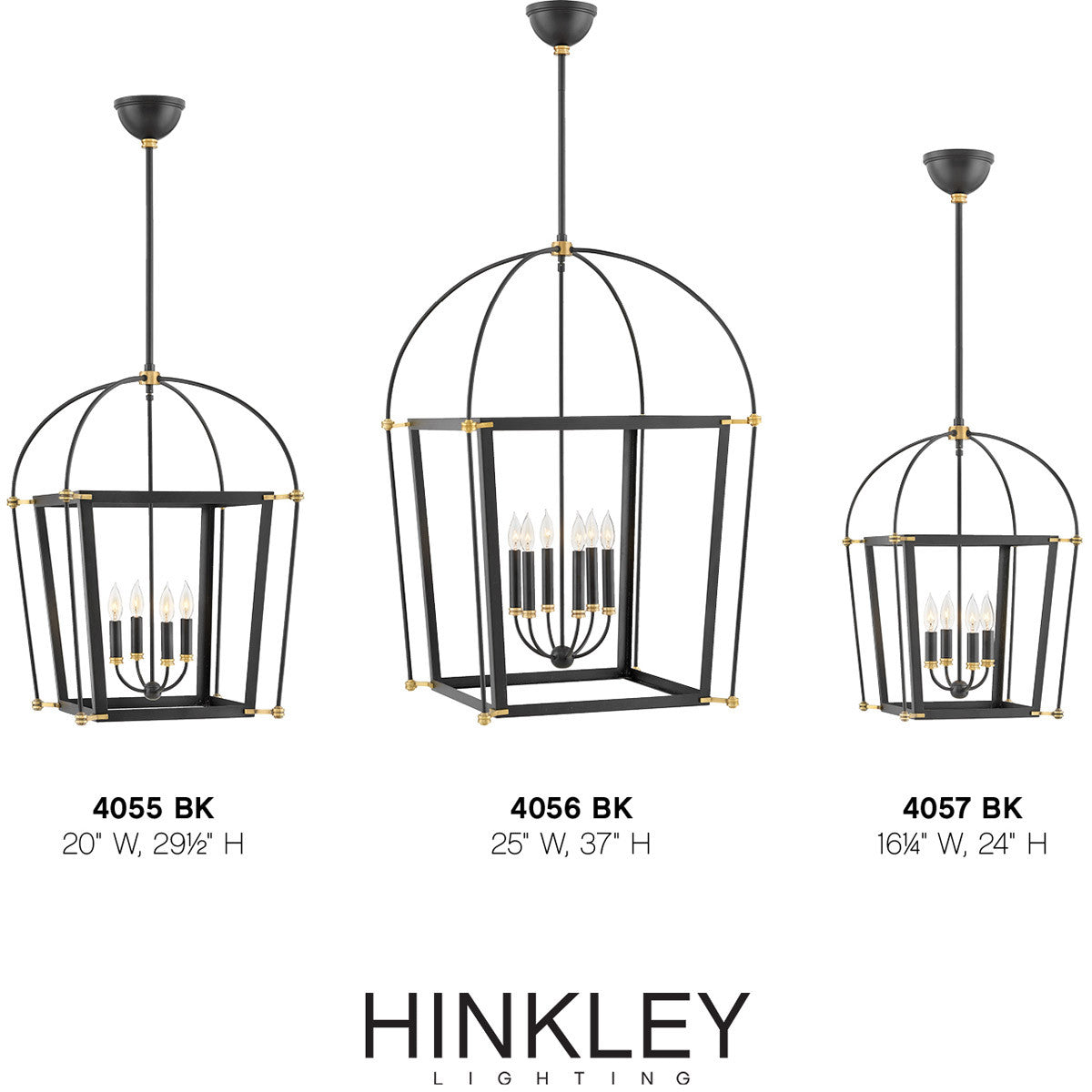 Hinkley Lighting Selby Medium Open Frame Black 4055BK