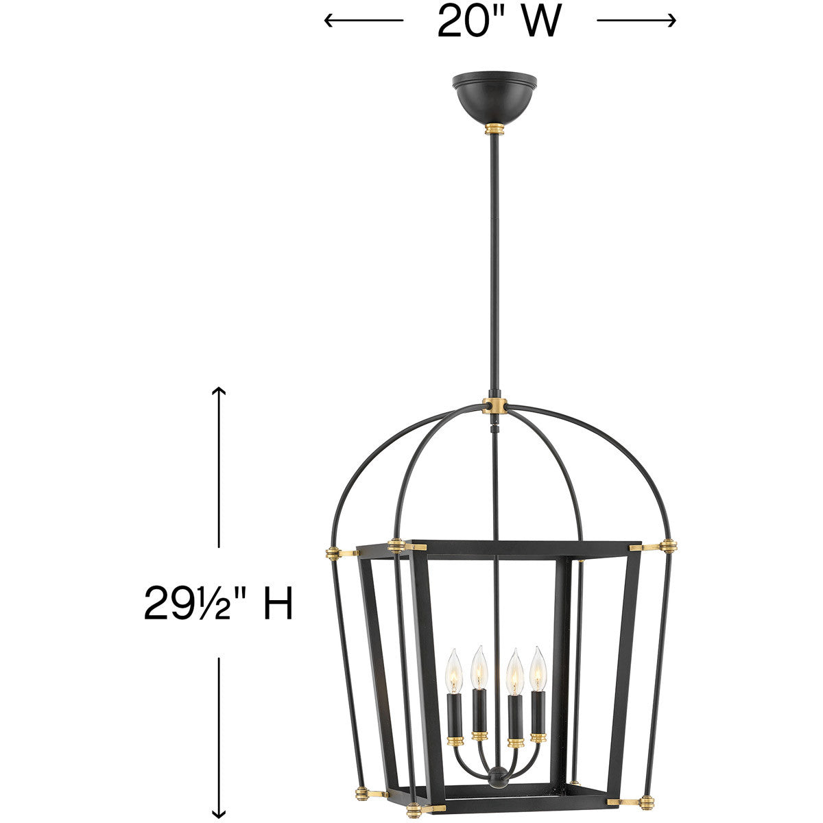 Hinkley Lighting Selby Medium Open Frame Black 4055BK