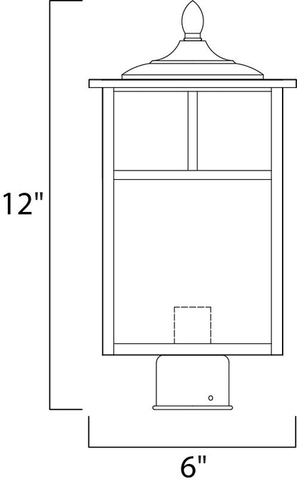 Maxim Coldwater 1-LT Outdoor Pole/Post Lantern in Burnished 4055HOBU