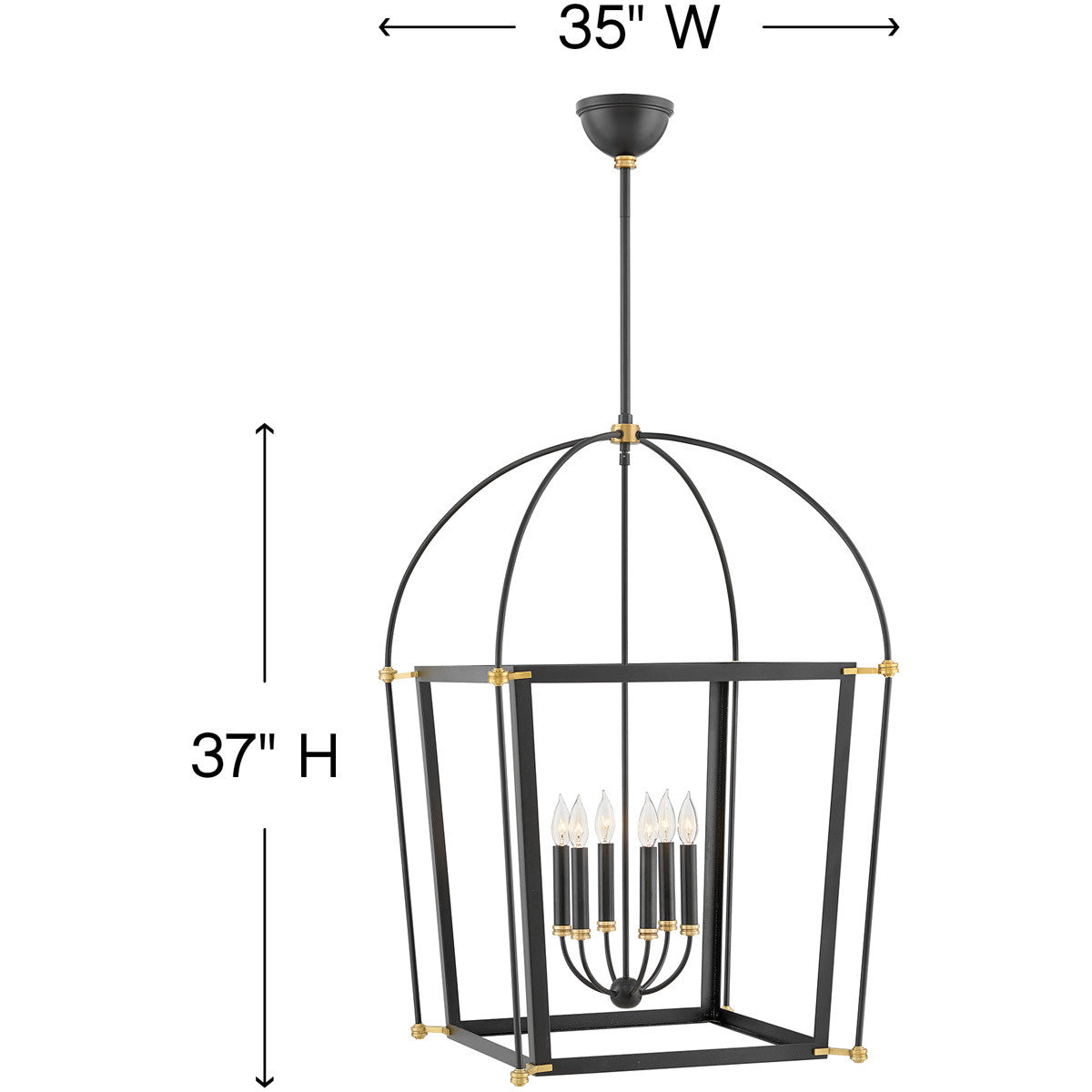 Hinkley Lighting Selby Large Open Frame Black 4056BK