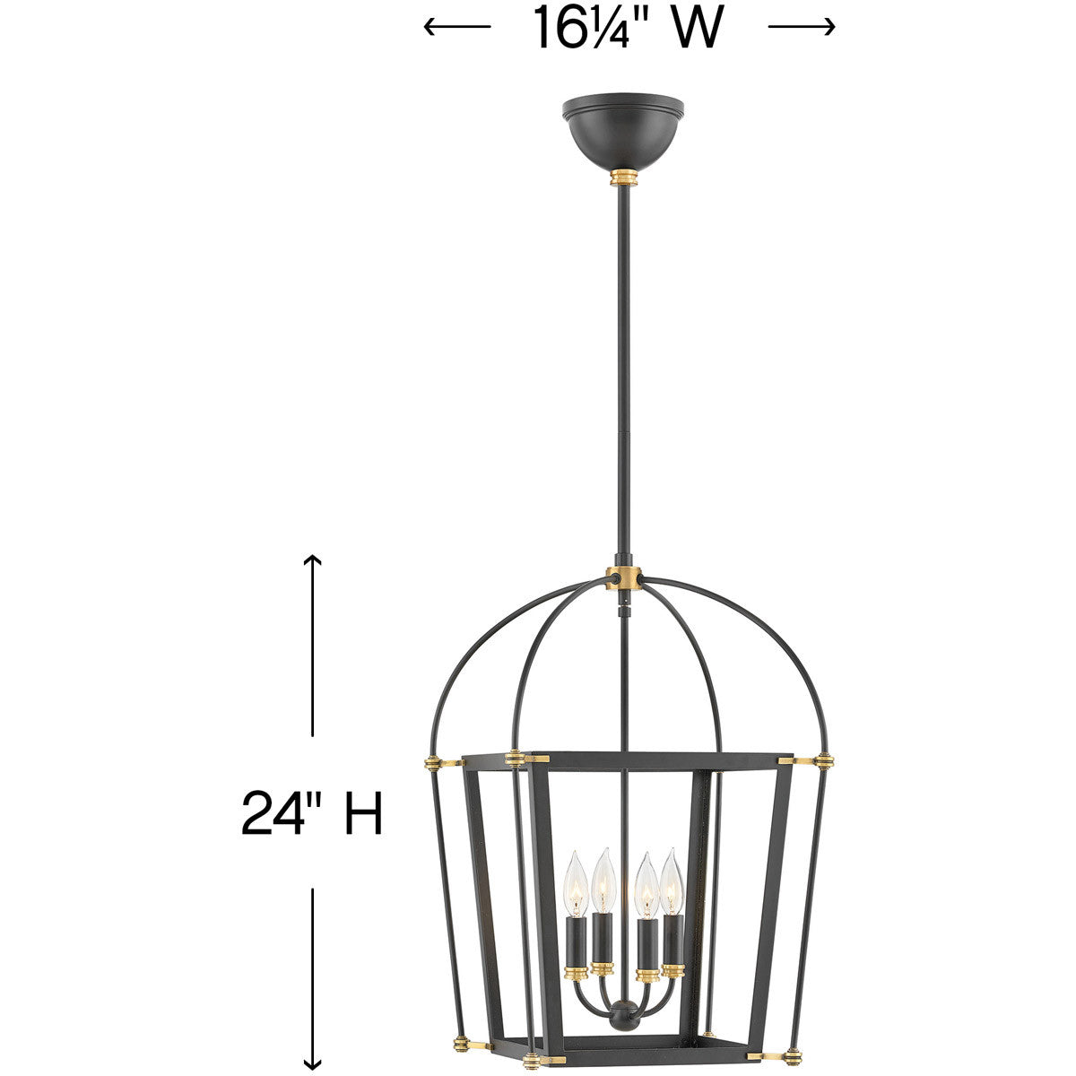 Hinkley Lighting Selby Small Open Frame Pendant Black 4057BK