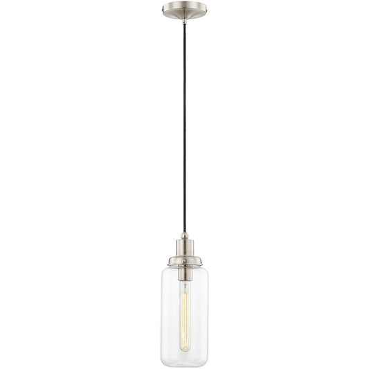 Livex Lighting Art Glass Mini Pendants Collection 1 Light Brushed Nickel Mini Pendant in Brushed Nickel 40614-91