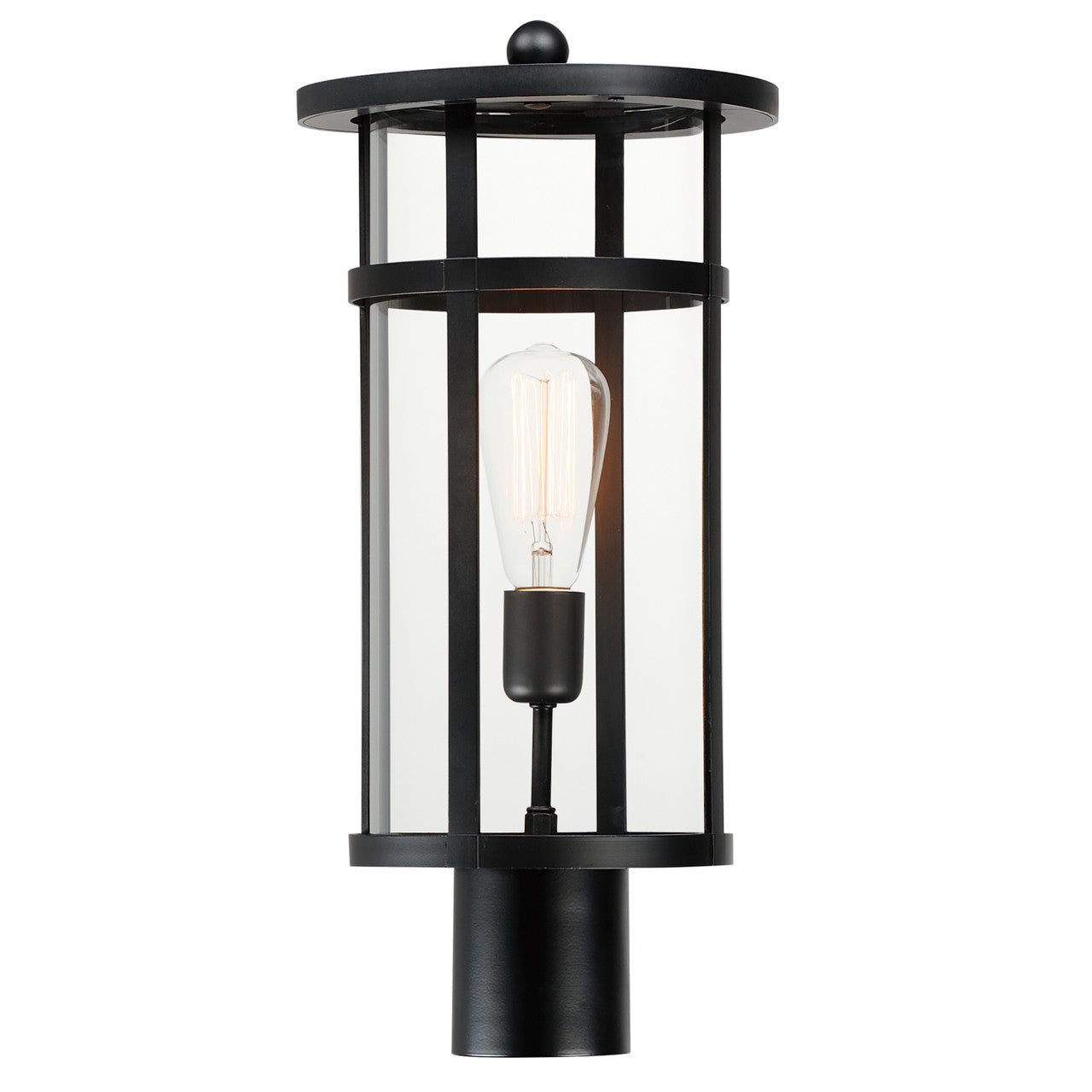 Maxim Clyde VX 1-Light VX Post Lantern in Black 40620CLBK