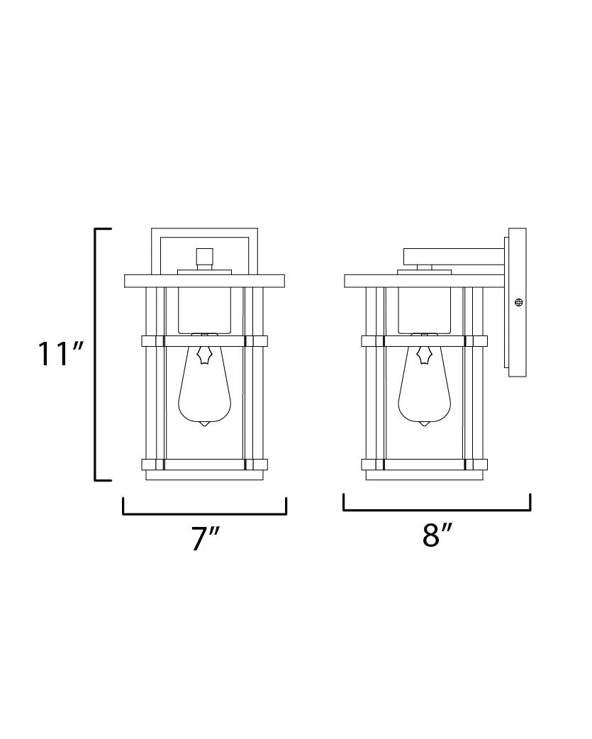 Maxim Clyde VX Outdoor Wall Sconce in Black 40622CLBK