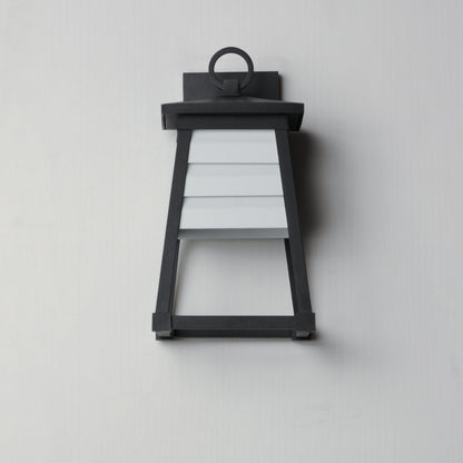 Maxim Shutters 1-Light Small Outdoor Wall Sconce in Black 40632WTBK