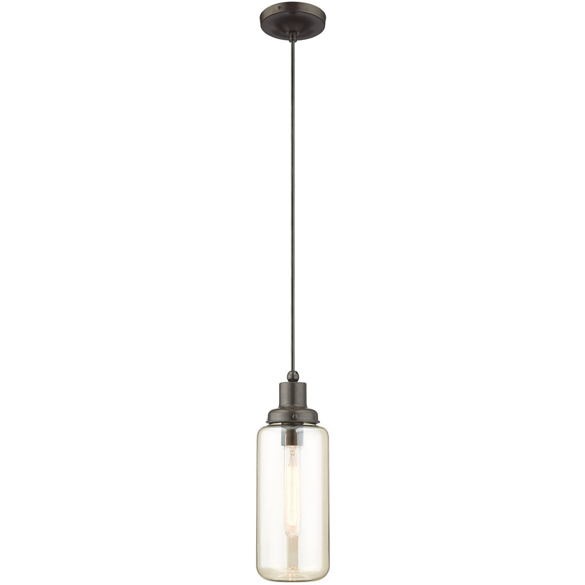 Livex Lighting Art Glass Mini Pendants Collection 1 Light English Bronze Mini Pendant in English Bronze 40634-92