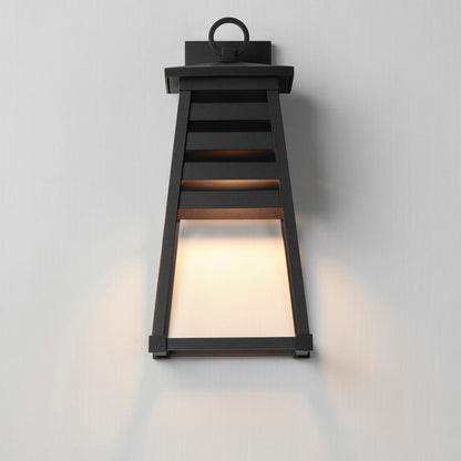 Maxim Shutters 1-Light Medium Outdoor Wall Sconce in Black 40634BK