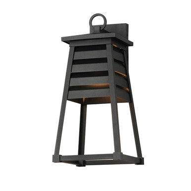 Maxim Shutters 1-Light Medium Outdoor Wall Sconce in Black 40634BK