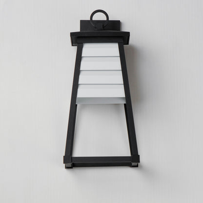 Maxim Shutters 1-Light Medium Outdoor Wall Sconce in White / Black 40634WTBK