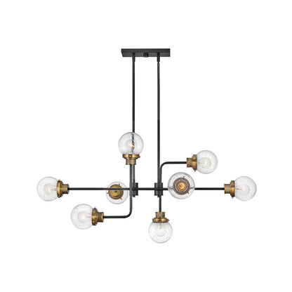 Hinkley Lighting Poppy Eight Light Linear Black 40698BK