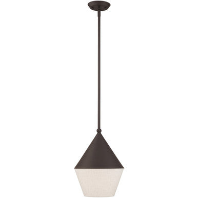 Livex Lighting Stockholm Collection 1 Lt Bronze Mini Pendant in Bronze 40714-07