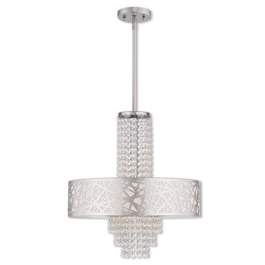 Livex Lighting Allendale Collection 4 Lt CH Pendant Chandelier in Polished Chrome 40766-05