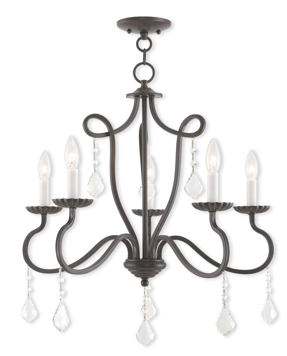 Livex Lighting Callisto Collection 5 Light English Bronze Chandelier in English Bronze 40775-92