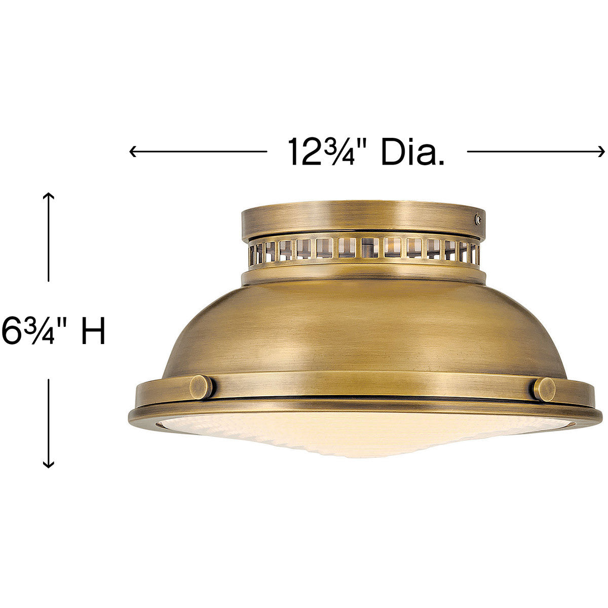 Hinkley Lighting Emery Medium Flush Mount Heritage Brass 4081HB