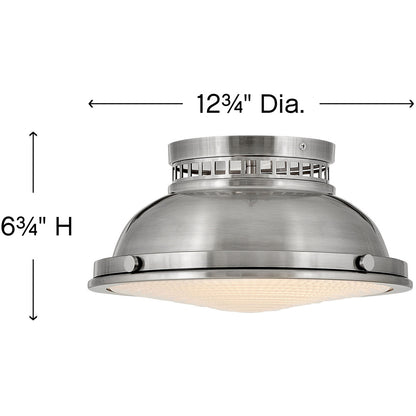 Hinkley Lighting Emery Medium Flush Mount Polished Antique Nickel 4081PL