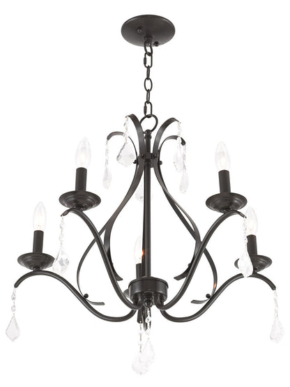 Livex Lighting Caterina Collection 5 Light English Bronze Chandelier in English Bronze 40845-92