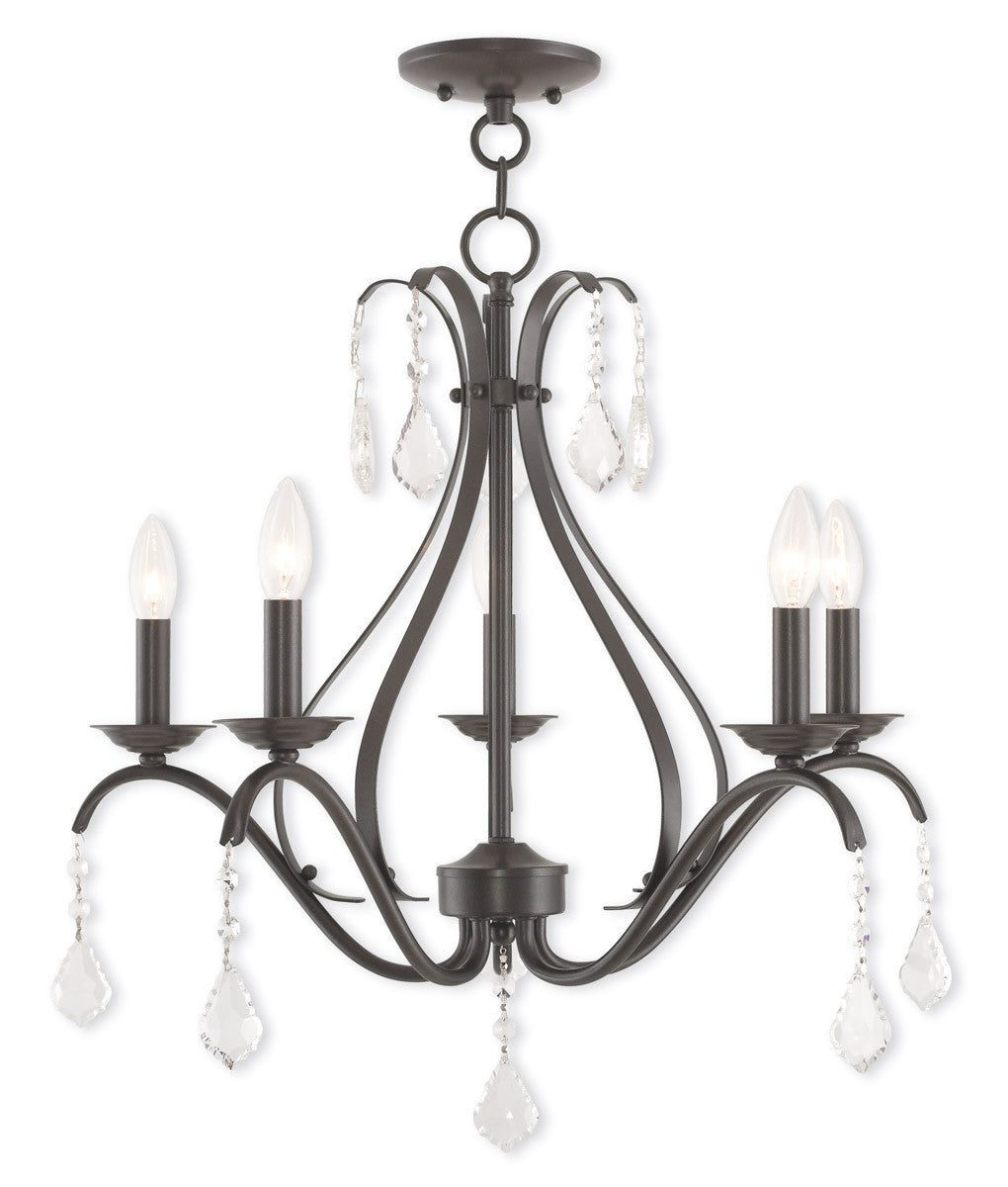 Livex Lighting Caterina Collection 5 Light English Bronze Chandelier in English Bronze 40845-92