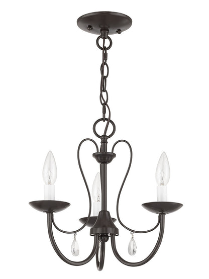 Livex Lighting Mirabella Collection 3 Light English Bronze Chandelier in English Bronze 40863-92