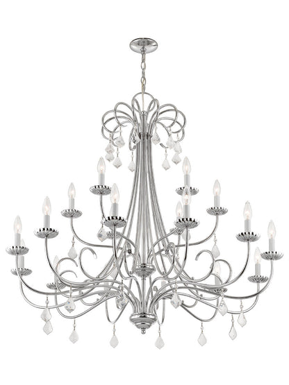 Livex Lighting Daphne Collection 18 Lt CH Foyer Chandelier in Polished Chrome 40870-05