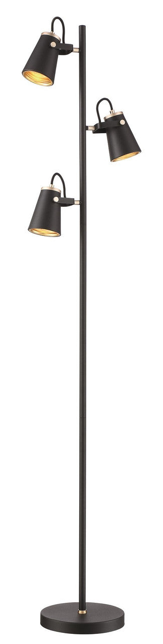 Arnsberg Edward Floor Lamp in Black/Brass 408800332