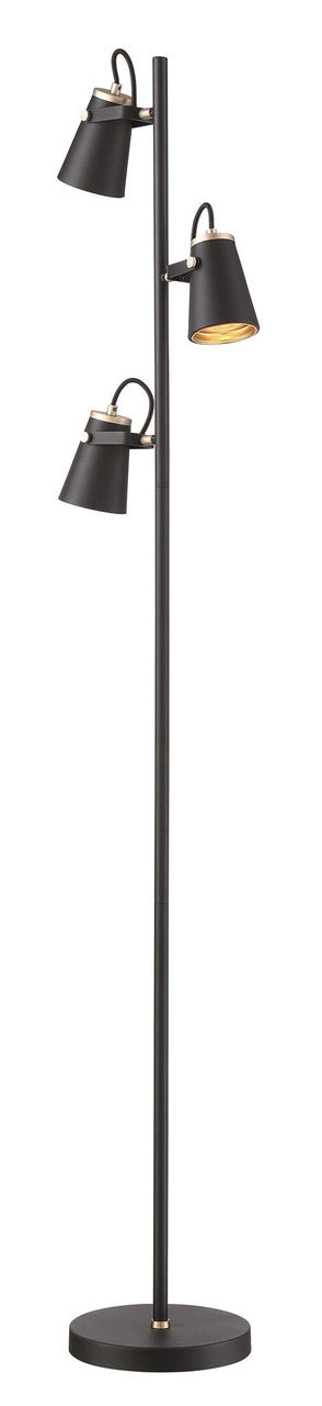 Arnsberg Edward Floor Lamp in Black/Brass 408800332