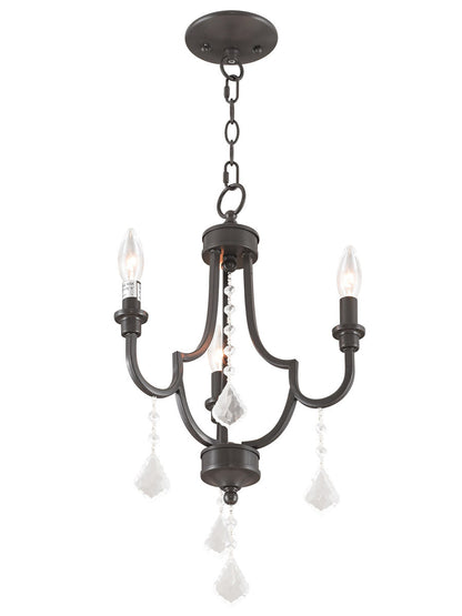 Livex Lighting Glendale Collection 3 Light English Bronze Mini Chandelier in English Bronze 40883-92