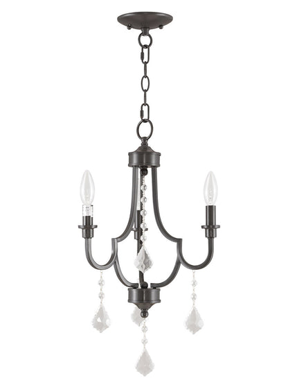 Livex Lighting Glendale Collection 3 Light English Bronze Mini Chandelier in English Bronze 40883-92