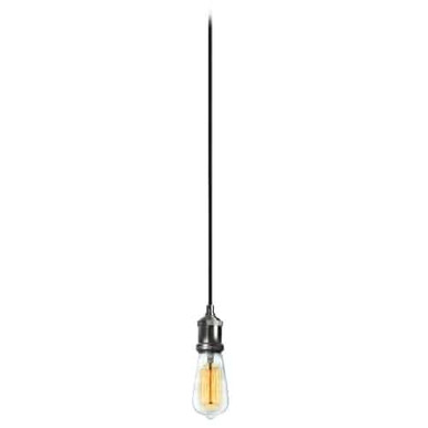 Dainolite 1 Light Pendant, Satin Chrome Finish, 10 foot cord 409-102P-SC