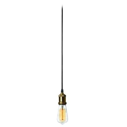 Dainolite 1 Light Pendant, Vintage Steel / Antique Brass Finish, 10 foot cord 409-102P-VS