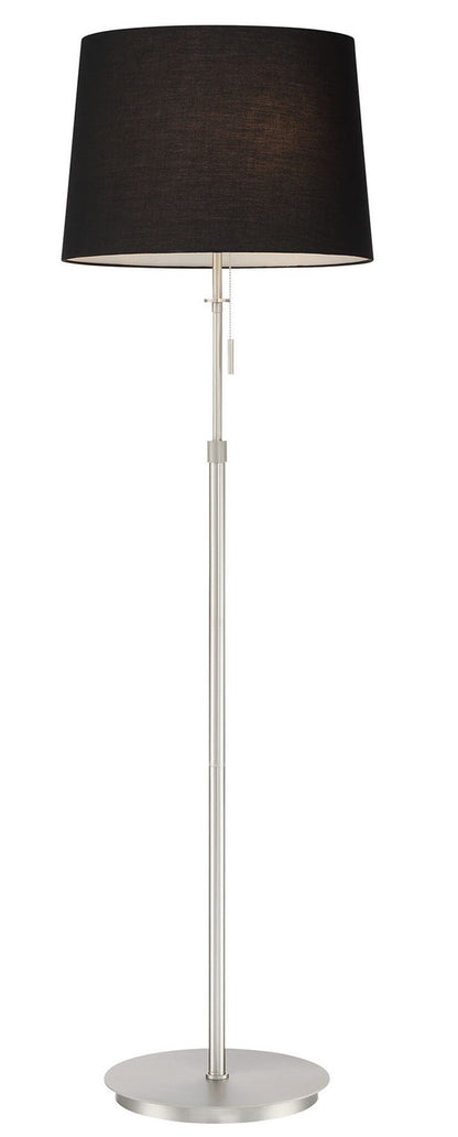 Arnsberg X3 Floor Lamp in Satin Nickel/Black Shade 409100307