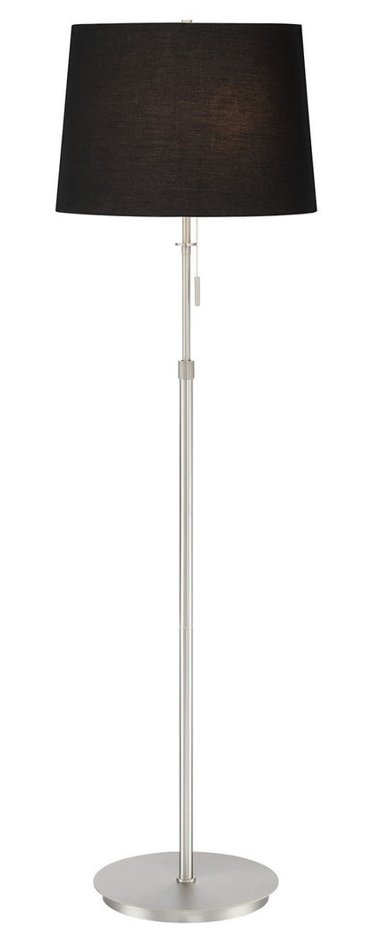 Arnsberg X3 Floor Lamp in Satin Nickel/Black Shade 409100307