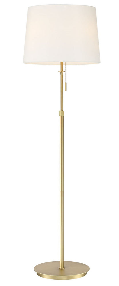 Arnsberg X3 Floor Lamp in Satin Brass / White Shade 409100308