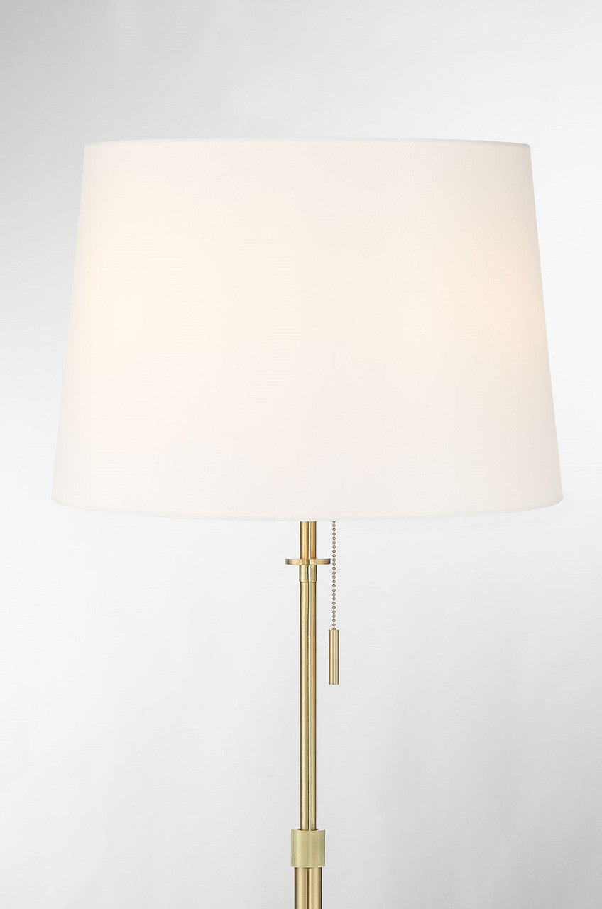 Arnsberg X3 Floor Lamp in Satin Brass / White Shade 409100308