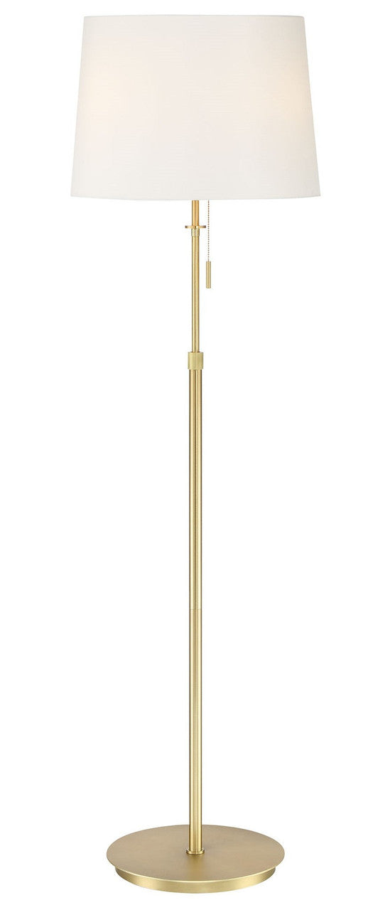 Arnsberg X3 Floor Lamp in Satin Brass / White Shade 409100308