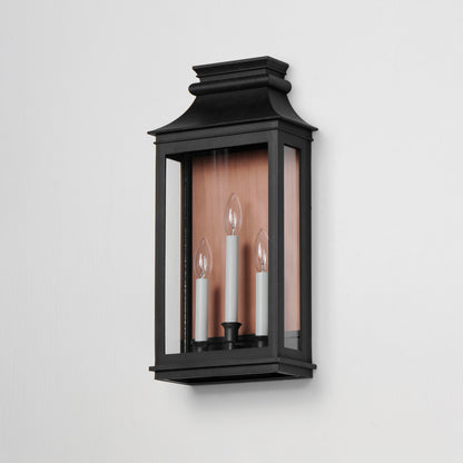 Maxim Savannah VX 3-Light Outdoor Sconce in Antique Copper / Black Oxide 40916CLACPBO