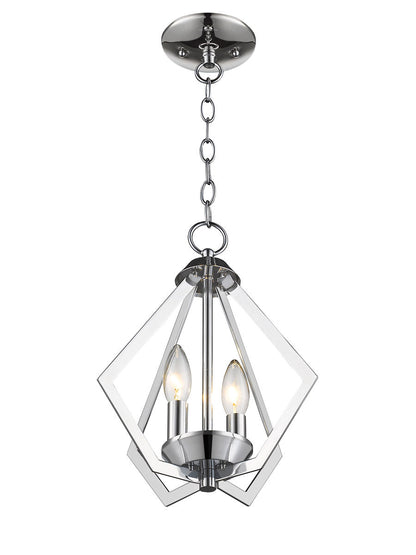 Livex Lighting Prism Collection 2 Light CH Mini Chandelier/Ceiling Mount in Polished Chrome 40922-05