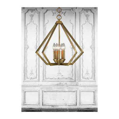 Livex Lighting Prism Collection 5 Light Antique Brass Chandelier in Antique Brass 40925-01